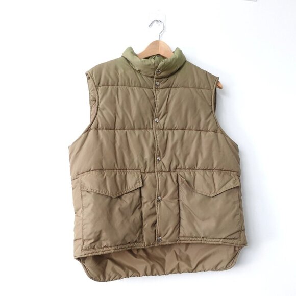VINTAGE Woolrich Vest Mens Large Green Puffer Jacket Utility Quilted Packable - Picture 7 of 14